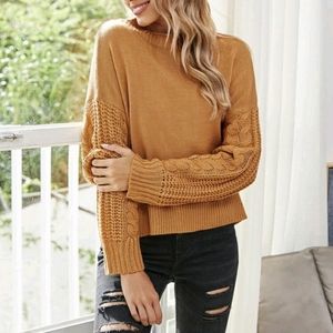 Cable knit sweater